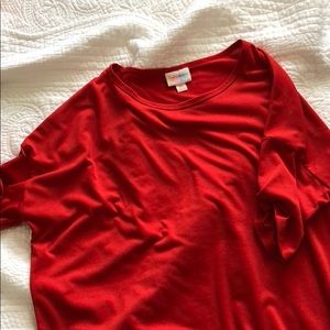 Lularoe Solid Red Irma.  XS